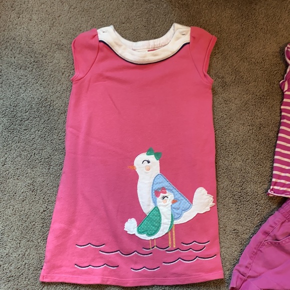 GYMBOREE SHORE TO LOVE PINK SEAGULL DRESS 3T - Picture 2 of 3